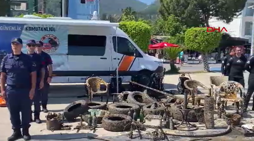 Hepsi denizden çıktı! Fethiye'de sergilendiler