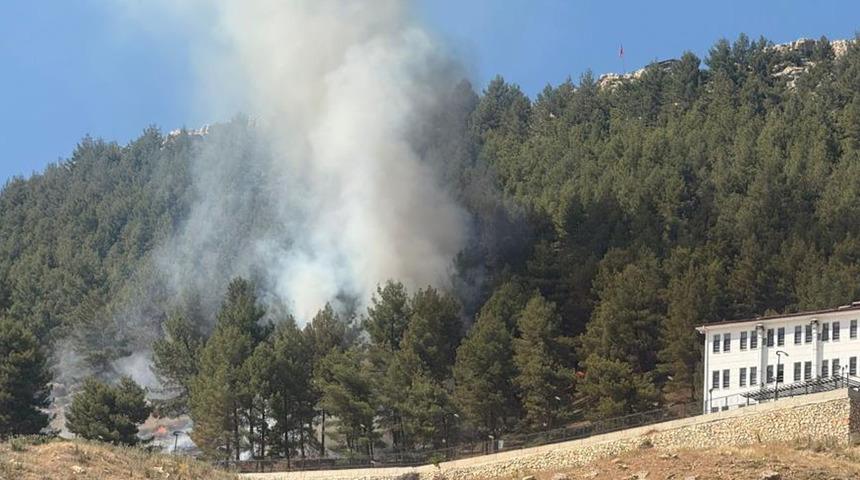 Ormanlık alanda çıkan yangın korkuttu