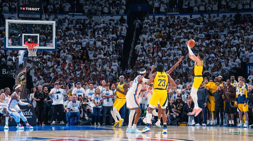 NBA finalinde Thunder'ı yenen Pacers, seride 1-0 öne geçti