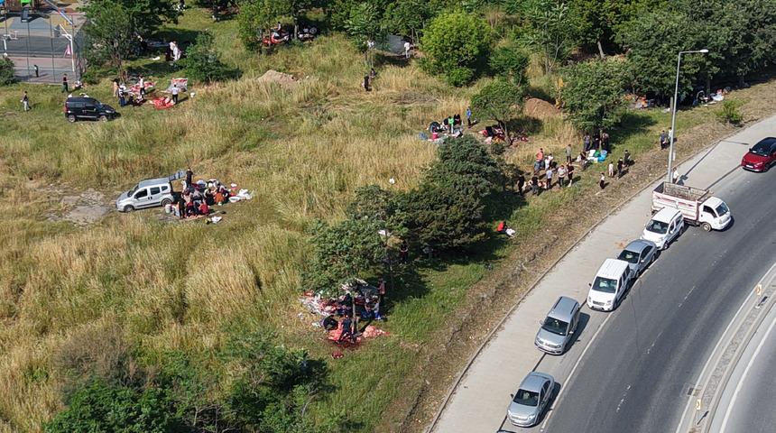 Skandal kurban kesim görüntüleri! İstanbul'da havadan görüntülendiler