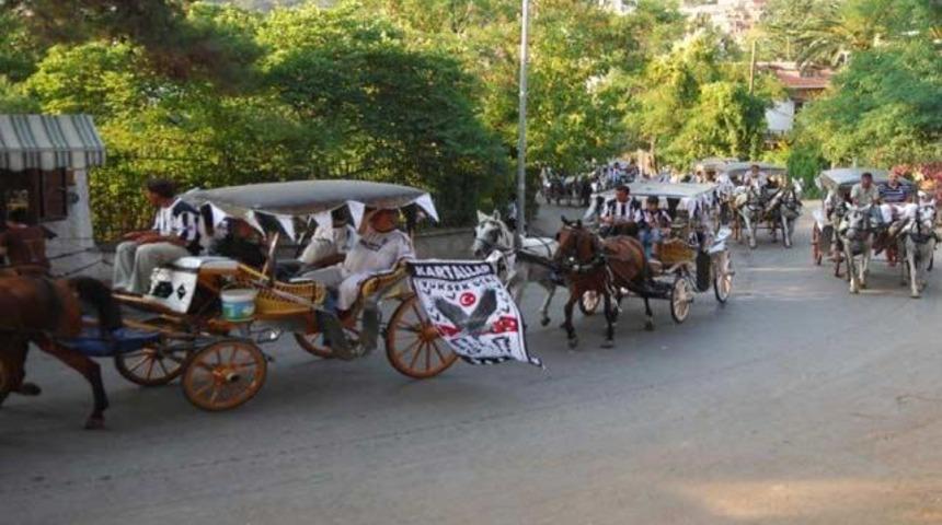 B&uuml;y&uuml;kada'da Beşiktaş kutlaması!