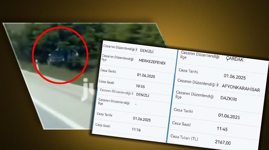 50 dakika içinde aynı yolda 4 tane radar cezası yedi! 8 bin 668 lira ödeyecek