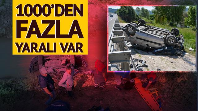 Son dakika | Arife gününde acı tablo! 863 trafik kazasından 1000'den fazla yaralı var: 10 kişi Kurban Bayramı başlamadan can verdi