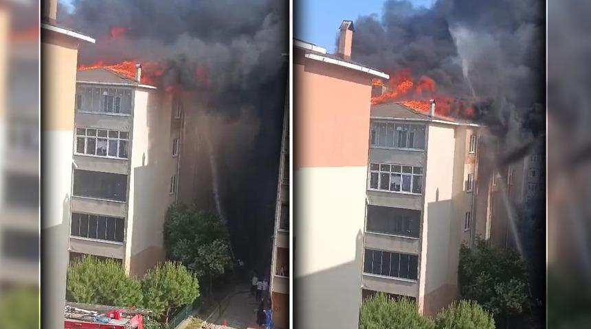 Son dakika | Silivri'de yangın! Binanın tepesinden dumanlar yükseliyor