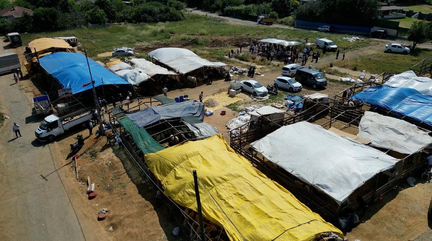 İstanbul'da kaçak kurban kesimlerine dronla denetim
