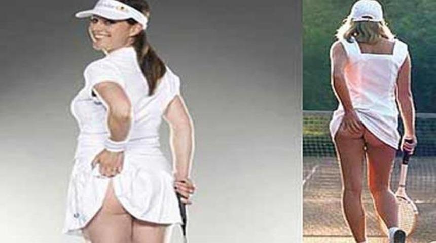 'Seksi tenis&ccedil;i kız' pozu!