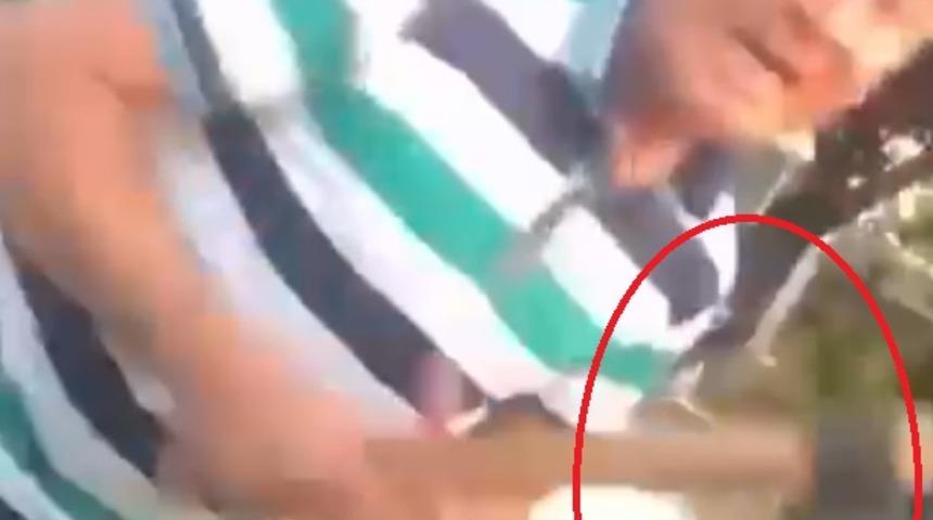 Ankara'da baltalı tehdit kamerada