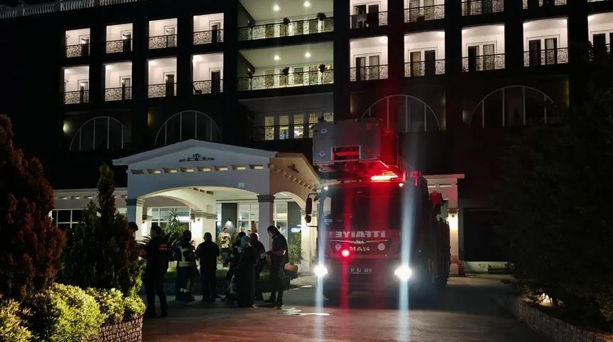 Trabzon'da 7 katlı otelin elektrik panosunda çıkan yangın söndürüldü