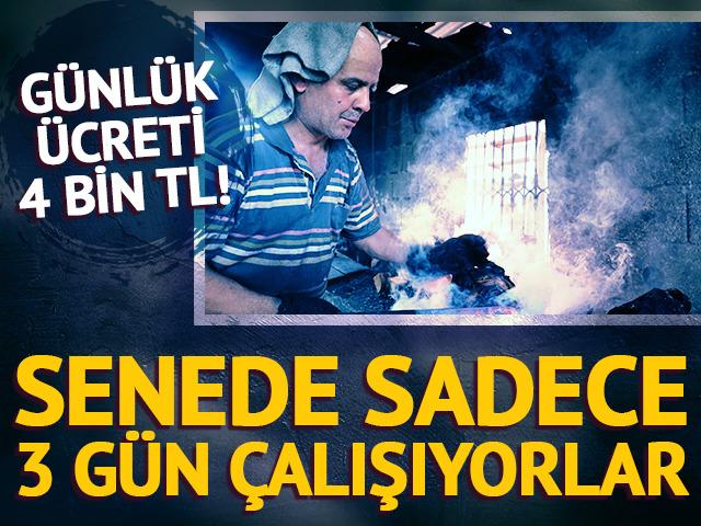 Senede sadece 3 gün çalışıyorlar günlük ücreti 4 bin TL!