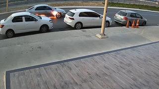 D-100 Karayolu'nda seyir halindeki araç alev aldı