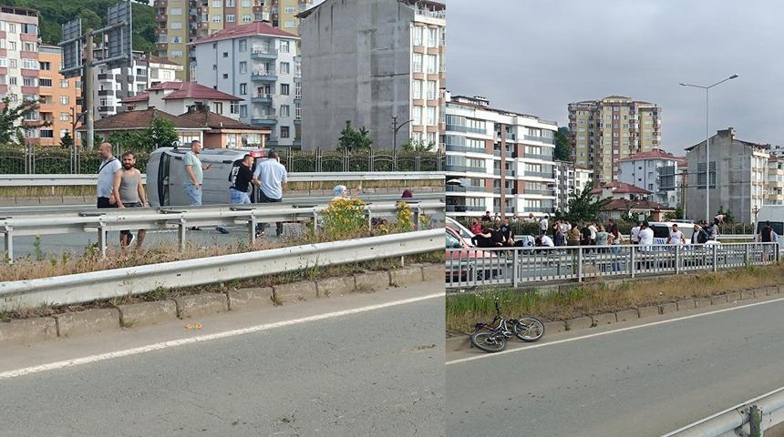 Rize’de bayram dönüşü feci kaza! Refüje çarptı: 2 ölü, 3 yaralı