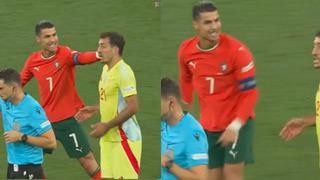 Cristiano Ronaldo'dan rakip oyuncuya ilginç hareket! Hakem arkasını döner dönmez kulağına yapıştı