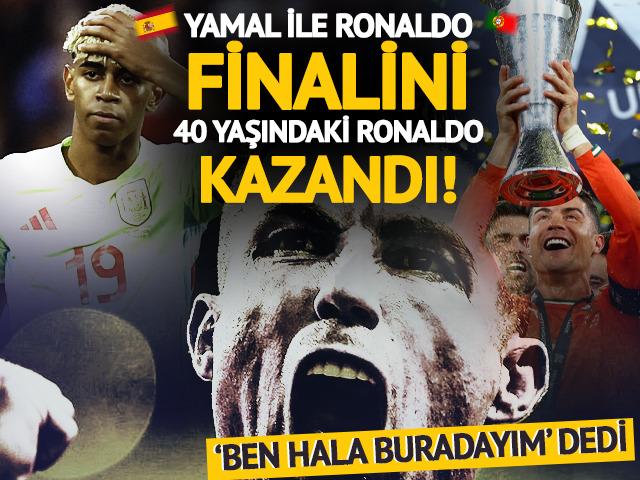 UEFA Uluslar Ligi finalini 40 yaşındaki Cristiano Ronaldo kaybetti! 17'lik Lamine Yamal'a kupa dersi verdi...