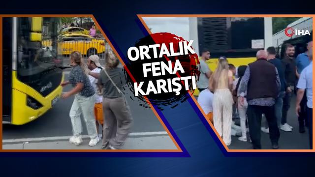 Çileden çıkan otobüs şoföründen korkunç hareket