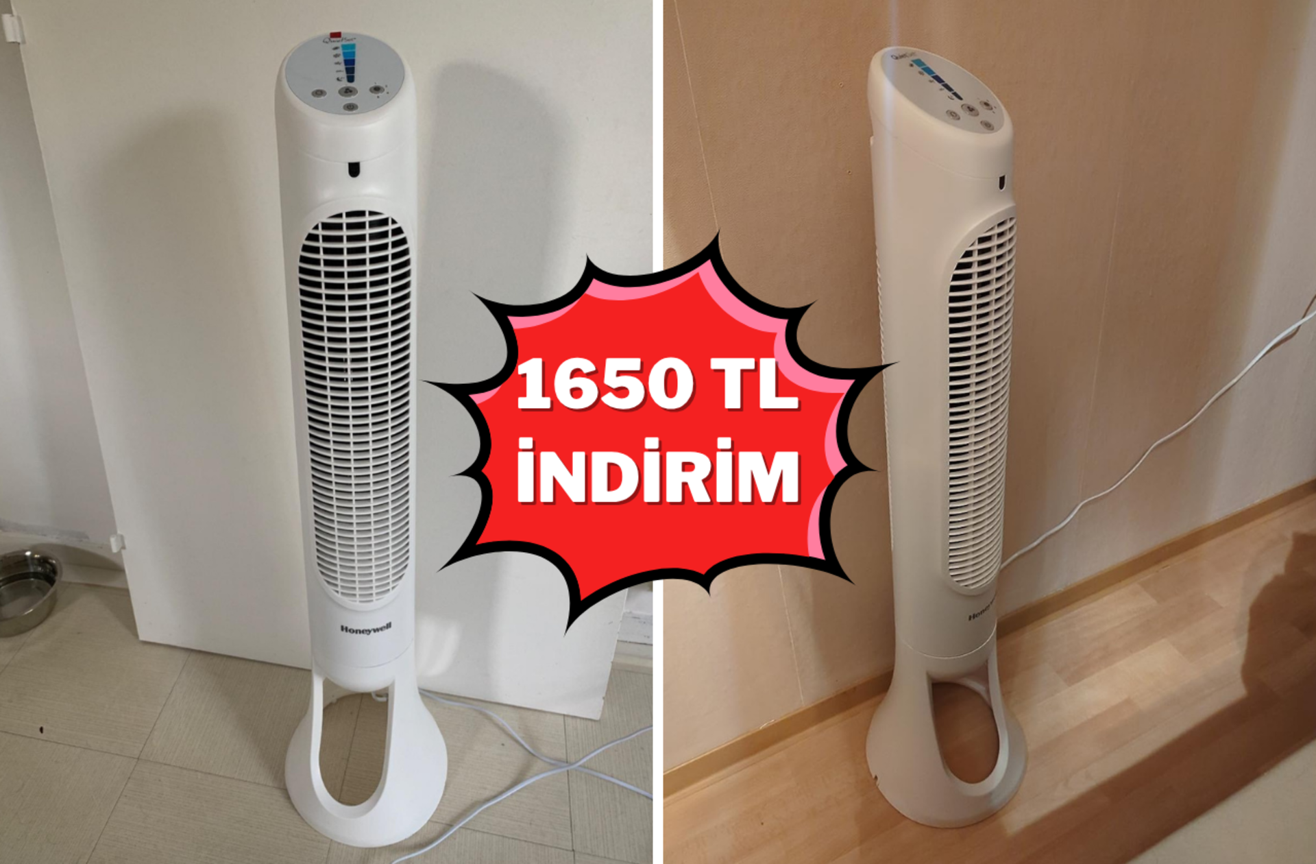 Sıcak yaz günlerinde favoriniz olacak! Honeywell QuietSet Kule Vantilatör indirime girdi