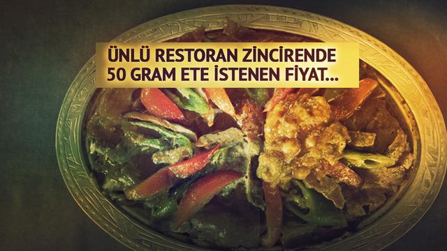 50 gramı 240 TL, 90 gramı 350 TL! Ünlü restoran zincirinin fiyatları tepki çekti