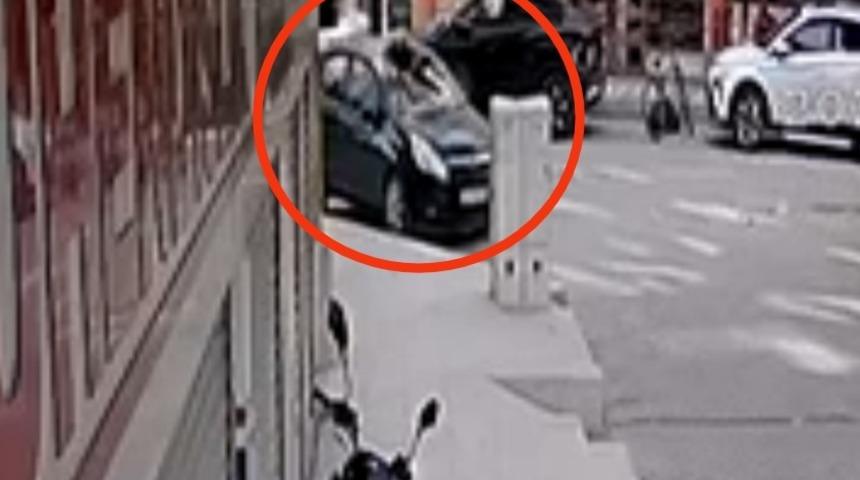 Siirt’te 6 yaşındaki çocuk 5’inci kattan arabanın üstüne böyle düştü