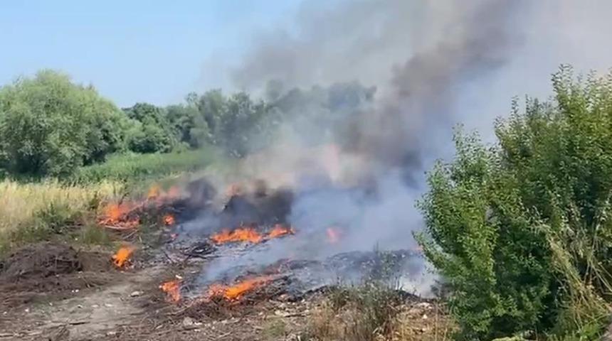 Bafra’daki yangın korkuttu