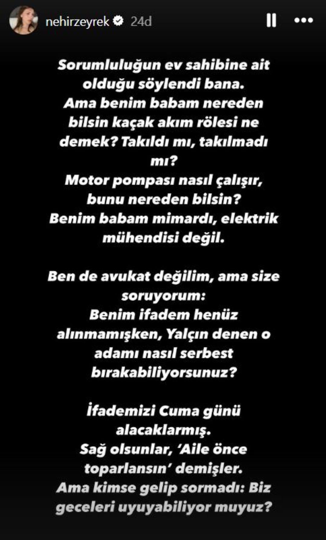 Ferdi Zeyrek in hayatını kaybetmesine ilişkin soruşturmada 2 şüpheli serbest bırakılmıştı! Nehir Zeyrek tepki gösterdi: "Yalçın denen o adamı nasıl serbest bırakabiliyorsunuz?" 3