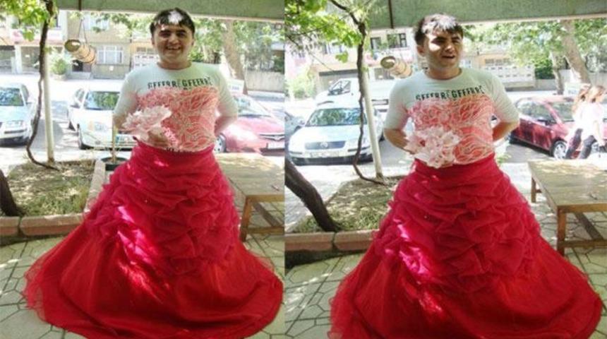 F.Bah&ccedil;e şampiyon olamayınca gelinlik giydi