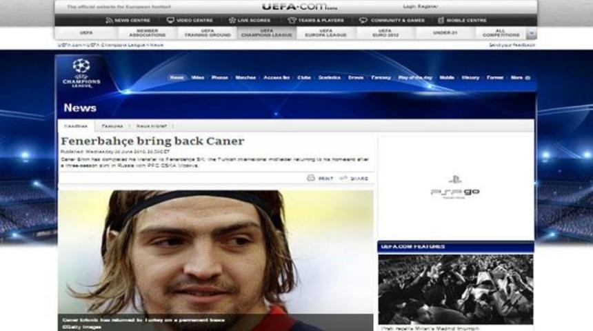 F.Bah&ccedil;e UEFA'da haber oldu!