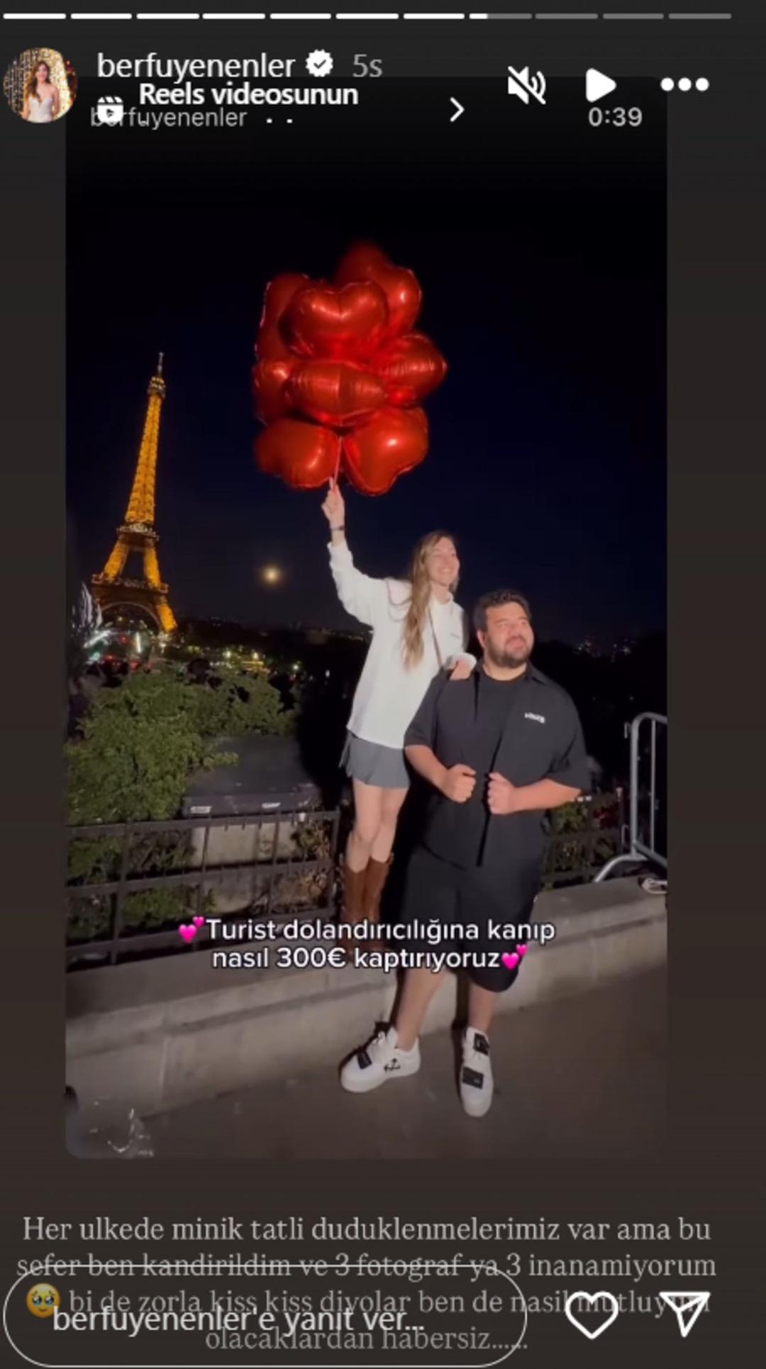 Berfu Yenenler ve Eser Yenenler Paris te dolandırıldı! "3 fotoğrafa 300 Euro" 1
