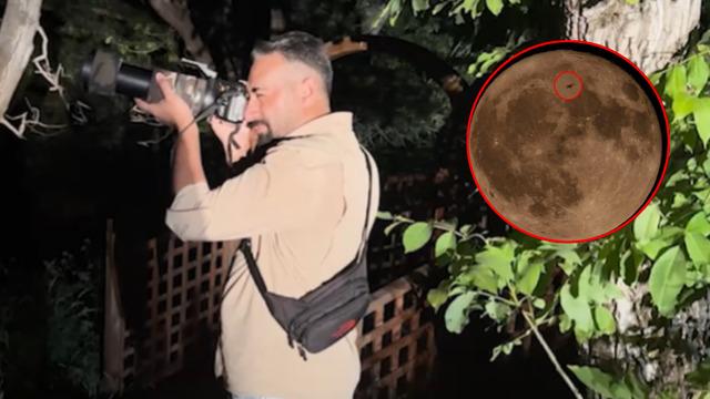 Dolunay fotoğrafı çekmek isterken ISS'yi görüntüledi! Tesadüfün böylesi...