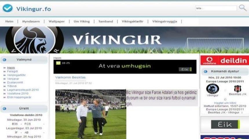 Vikingur'dan Kartal'a T&uuml;rk&ccedil;e karşılama!