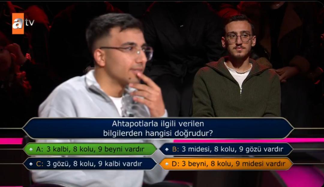 Kim Milyoner Olmak İster de 500 bin TL lik soruya geldi! 50 bin TL kazandı 2