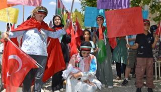 Adıyaman'da İsrail'in Gazze'ye saldırıları protesto edildi
