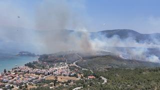 İzmir'de orman yangını! Hem havadan hem karadan müdahale ediliyor