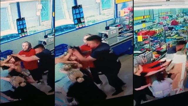 Kadının saçından tutup yere yatırdı, yumrukladı!
