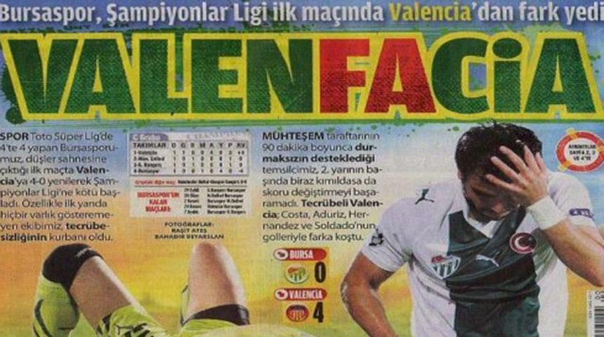 Bursaspor manşetleri...