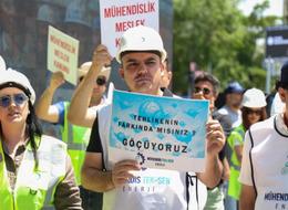 Mühendisler Anıtpark’ta isyan etti: ‘Üreten biz, unutan siz’