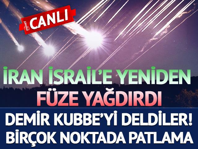 İran'dan İsrail'e yeni füze saldırısı! Hayfa'nın ardından Tel Aviv'i de vurdular