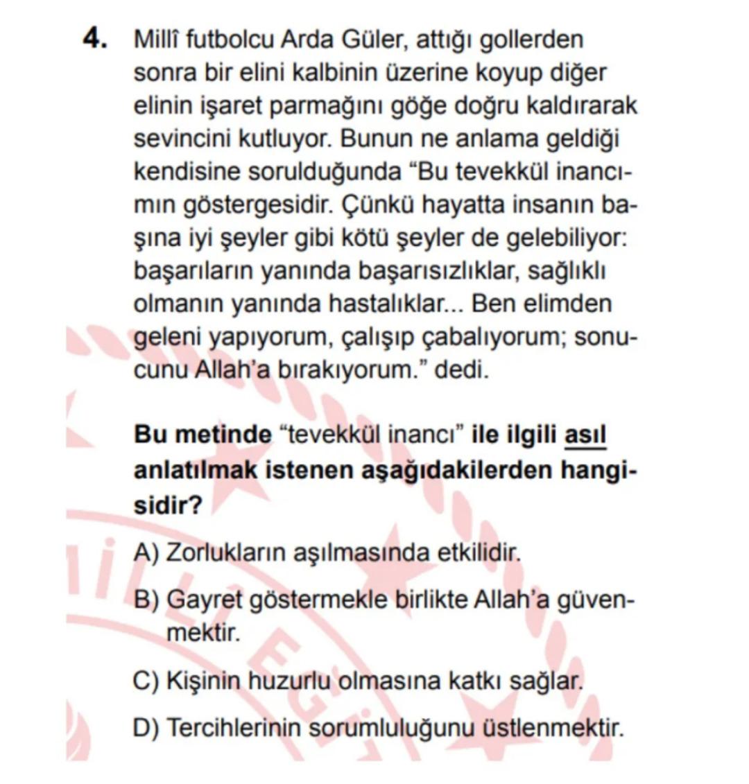 LGS’de öğrenciler şaşırdı kaldı! Din kültürü dersinde Arda Güler sorusu… 2