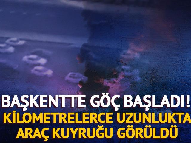Tahran'da göç başladı! Kilometrelerce uzunlukta araç kuyruğu