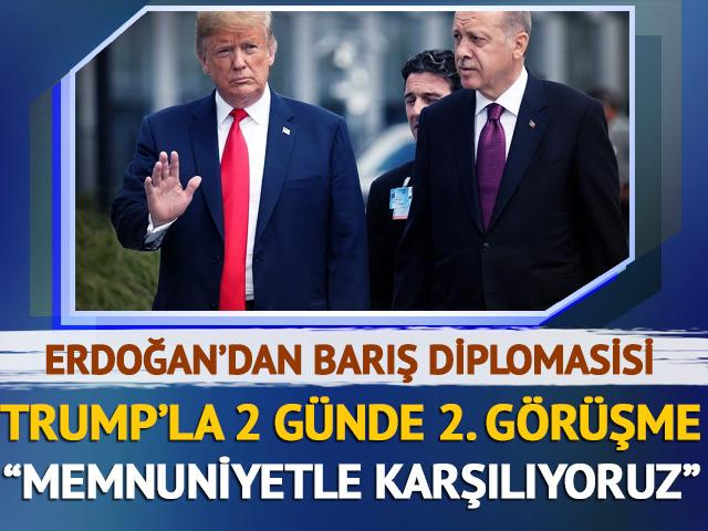 'Barış' diplomasisi sürüyor! Cumhurbaşkanı Erdoğan Trump ile görüştü: 'Memnuniyetle karşılıyoruz'