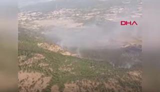 Balıkesir'de örtü yangını