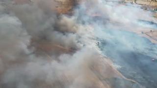 Manisa'da tarım arazisinde çıkan yangın, 2 saatte kontrol altına alındı