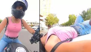 Genç kadın kaputun üzerine düştü! Kaza anı görüntülendi