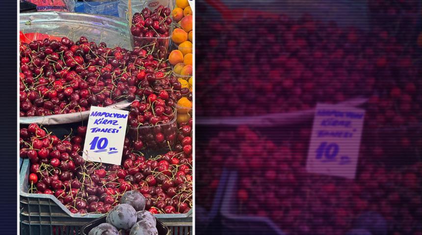 Yapay zeka veya grok değil bu fotoğraf tamamen gerçek! Kirazın tanesi 10 TL'den satılıyor
