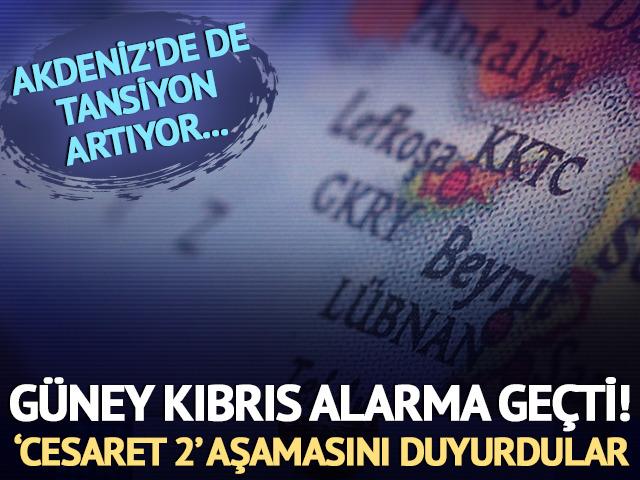 Güney Kıbrıs Rum Yönetimi'nden askeri hamle! 'Cesaret 2' aşamasına geçtiler