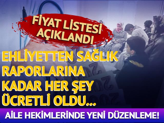 Ehliyetten sağlık raporlarına kadar her şey ücretli oldu