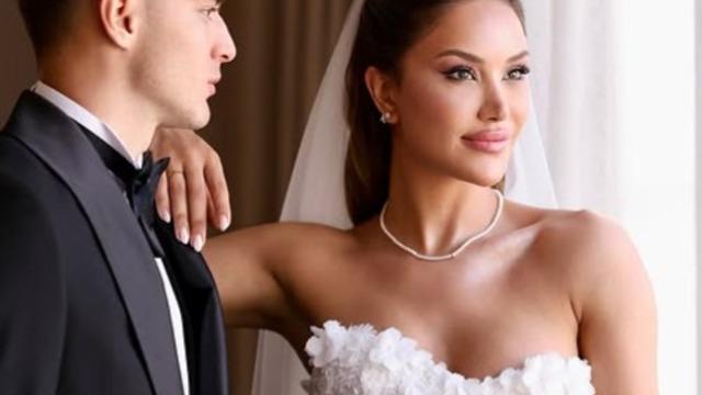 Genç futbolcu Batuhan Kör ünlü modelle evlendi! İşte düğünden ilk kareler...  