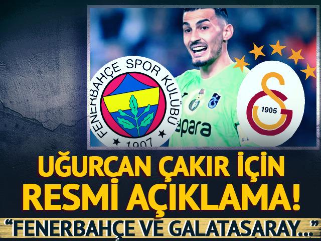 Fenerbahçe ve Galatasaray ilgileniyordu! Uğurcan Çakır için resmi açıklama geldi