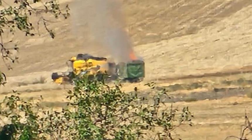 Kurtalan'da ekin yangını