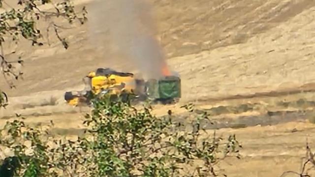 Kurtalan'da ekin yangını