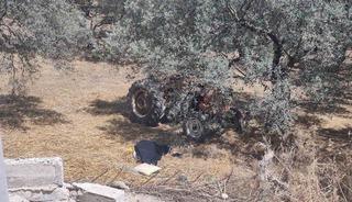 Devrilen traktörün altında kalan sürücü hayatını kaybetti