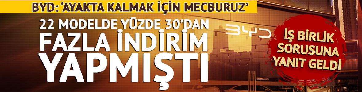 BYD 22 modelde indirim yapmıştı 'Ayakta kalmak için mecburuz'